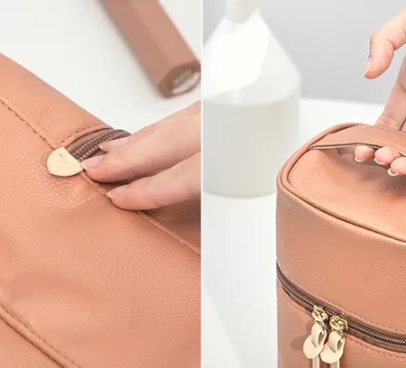 کیف لوازم آرایشی استوانه ای تک زیپ